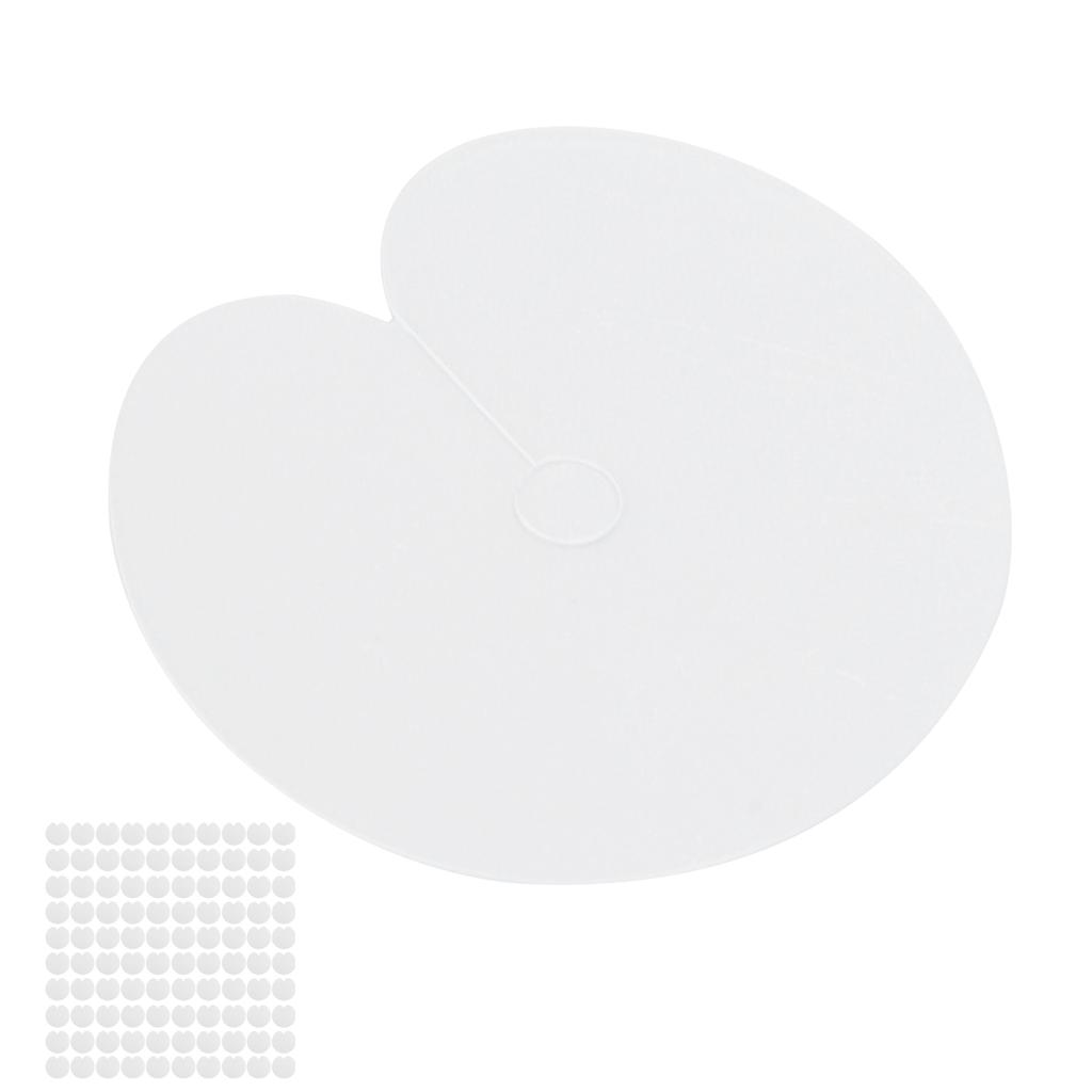 100pcs Heat Shield Guards Professional Salon Single Hole Spacer Template for Hair Extension Bonding