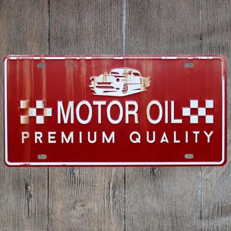 Retro Car 2D Metal Sign, Aluminum Wall Decor 15x30cm