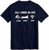 All I Need In Life Food Sleep Wifi Unisexs And Childrens Unisex Tshirt