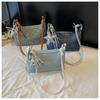 IELGY Ladies Messenger Bag Denim Large Capacity Summer All-Match Casual Underarm Dumpling Bag