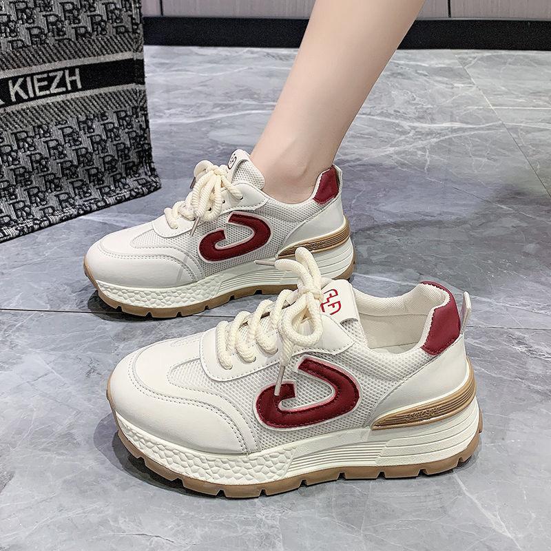 2025 spring sports shoes popular casual little white shoes platform dad Forrest Gump shoes women show feet new versatile and lightweight