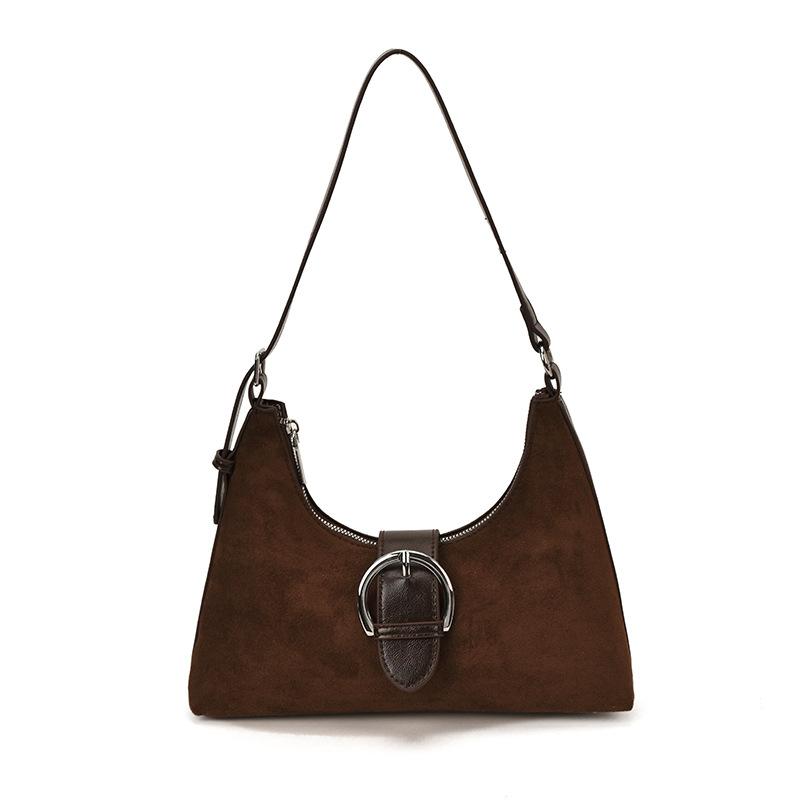 

Нишевая матовая сумка под мышкой, Модная и универсальная одноплечевая сумка кроссбоди и Ретро-сумочка кофейный