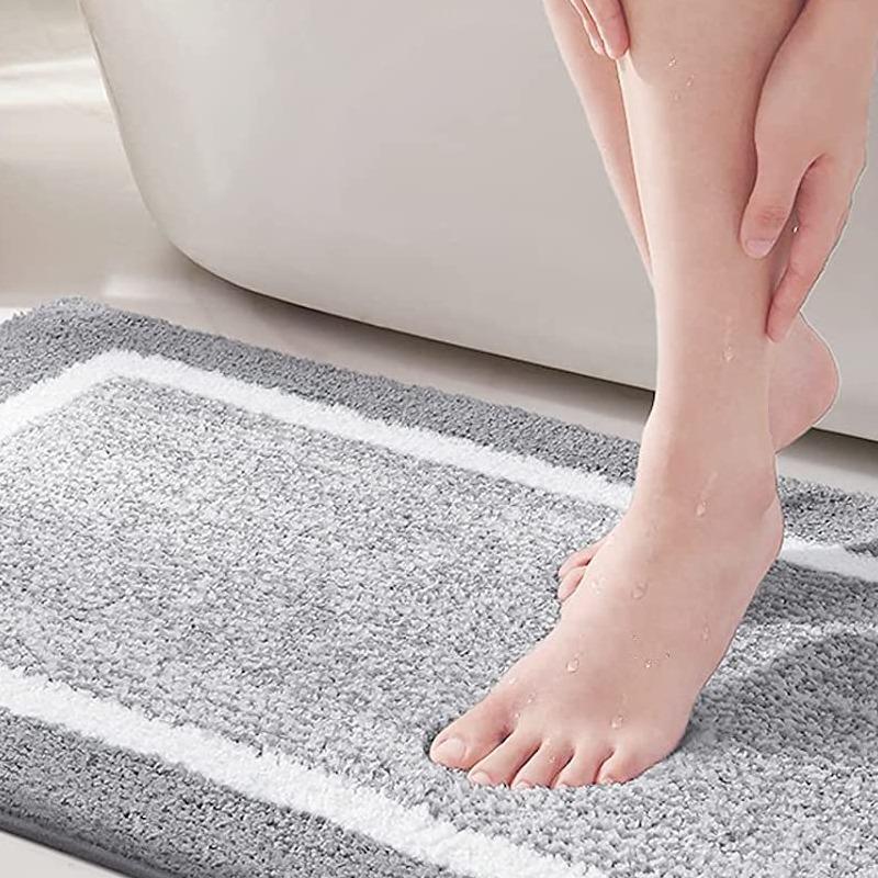 Athroom door mat, toilet anti-slip mat, entrance mat, household carpet, thickened bathroom absorbent mat 40x60cm