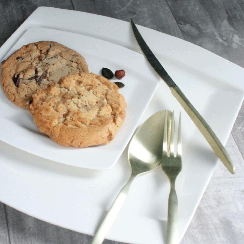 Velo Platinum Titanium Champagne Matte Steak Set of 3