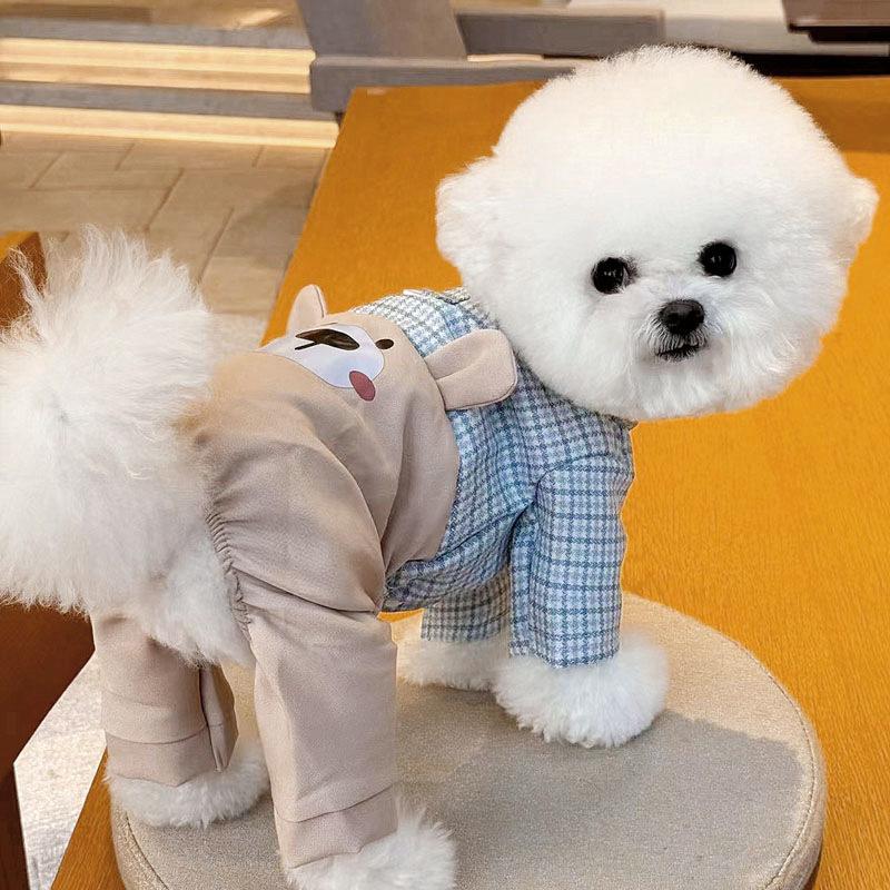 Tractionable Small Dog Spring and Summer Four-legged Clothing Small Dog Teddy Bichon VIP Thin Pet Clothing