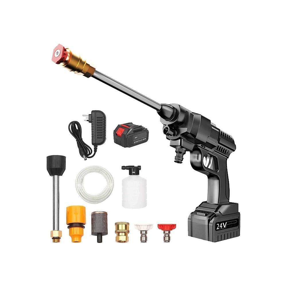 

24V Portable Cordless Pressure Washer 5600mahni Lithium Battery Powered Washer Hand-Held Wireless Water Gun for Washing Cars Watering Flowers