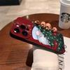 Santa Claus Elk Christmas Tree Phone Case For Samsung S25 S24 Ultra S23 Ultra S22 S21 S20 Plus Note 20 S24 23FE Shockproof Cover