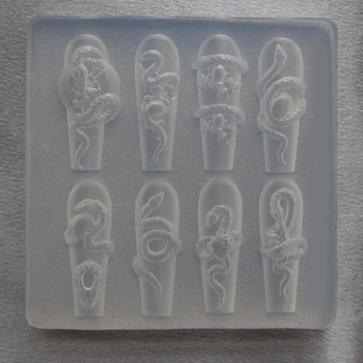 Multipurpose Silicone Mould for Snake Nail Art Easy to Use and Remove Suitable Portable for All Nail Shapes and Lengths