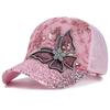 Bling Bling Lentejuelas Mariposa Gorra De Béisbol para Mujeres Niñas Verano Transpirable Snapback Gorras Parasol Viseras Sombrero De Sol Sombreros De Protección UV