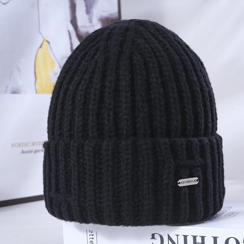 Women's Winter Warm Knitted Hat Korean Casual and Versatile Big Head Surround Windproof Ear Protection Wool Hat