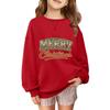 Children's Fashionable Casual Long-sleeved Loose Christmas Print Pullover Sweatshirt