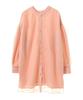 Casual Tulle Docking Shirt Tunic for Pink [Green Parks] 2-Way Women,