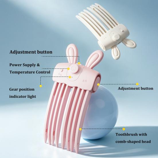 Easy Hair Styling Accessory 1/2Pcs Heated Volume Clip, Cordless Root Lifter Comb with 2 Fast Heating Volumizer Heat Settings, USB Rechargeable