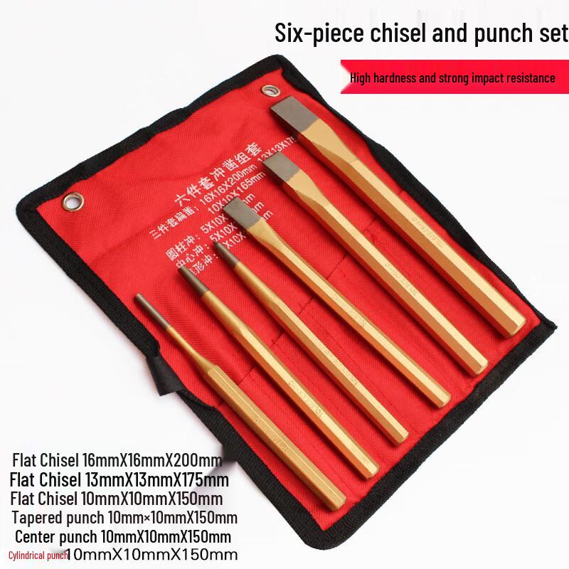 Molly Alloy Steel Rubber Handle Chisel Set