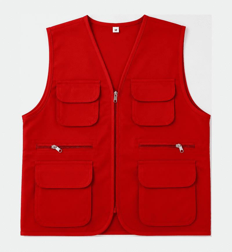 Custom Logo Multi-Pocket Volunteer Vest for Community and Photography Events