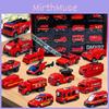 Alloy Mini Engineering Vehicle Fire Truck Police Car Collection With Pull Back Function For Kids Play