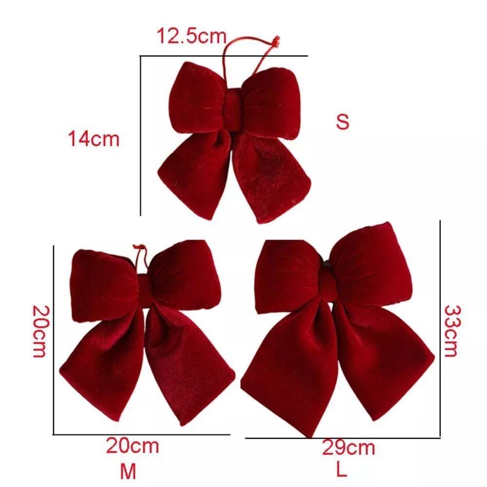 New Flannelette Bowknot Pendant DIY Merry Christmas Hanging Xmas Ornament Party Supplies Large Christmas Tree Decorations