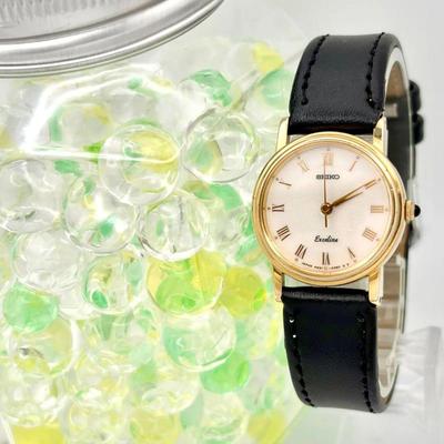 Used [New Battery] SEIKO Exceline Ladies Watch Gold 4N21-0180 020077