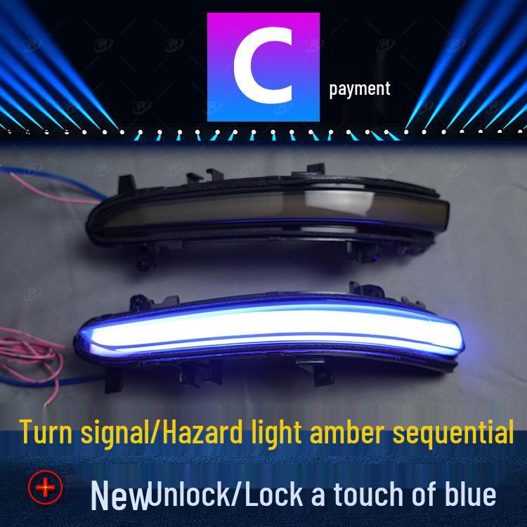 Compatible with Trumpchi GAC M8/GM8/GS8/GS7: Rearview Mirror Sequential Turn Signal and Dynamic Blue Daytime Running Light