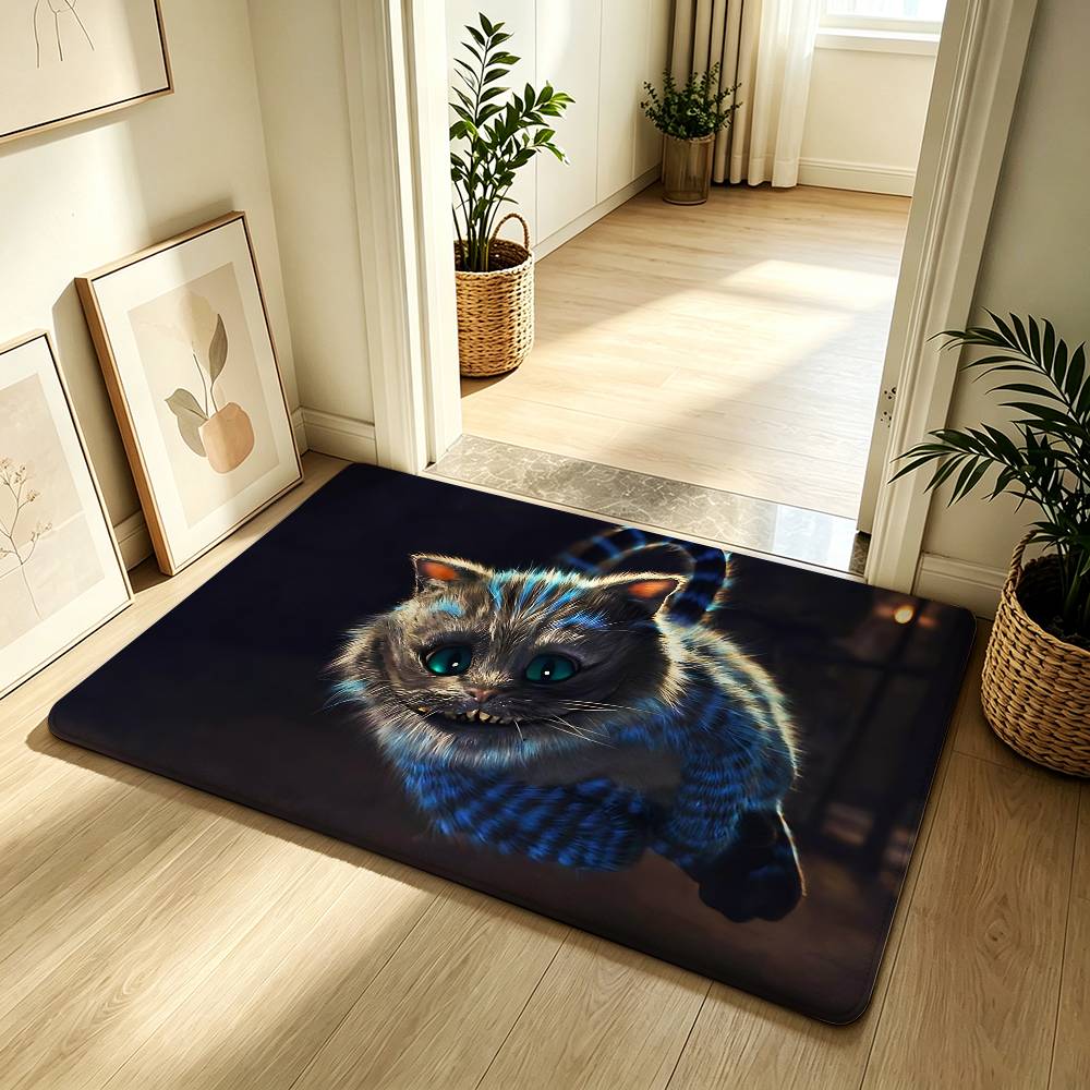 Anime C-cheshire-cat Cute Carpet Bathroom Anti-slip Mat Door Mat Home Decoration Mat Entrance Door Mat Scratch-resistant DoorMat