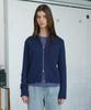 POSZER Two-Way Wool Knit Zip-Up Cardigan (Dark Blue)