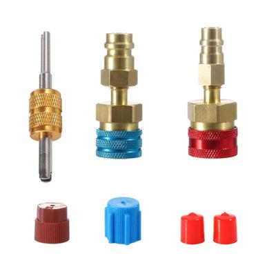 R1234YF Quick Couplers R1234YF To R134A Quick Coupler Adapter R1234YF Fitting Connector for Car Conditioner AC Charging
