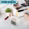Tragbare Reisebox Wattestäbchenhalter Case Kleine Transparente Aufbewahrungsbox Zahnseide Schmuck Organizer Behälter Staubdichter Schmuck