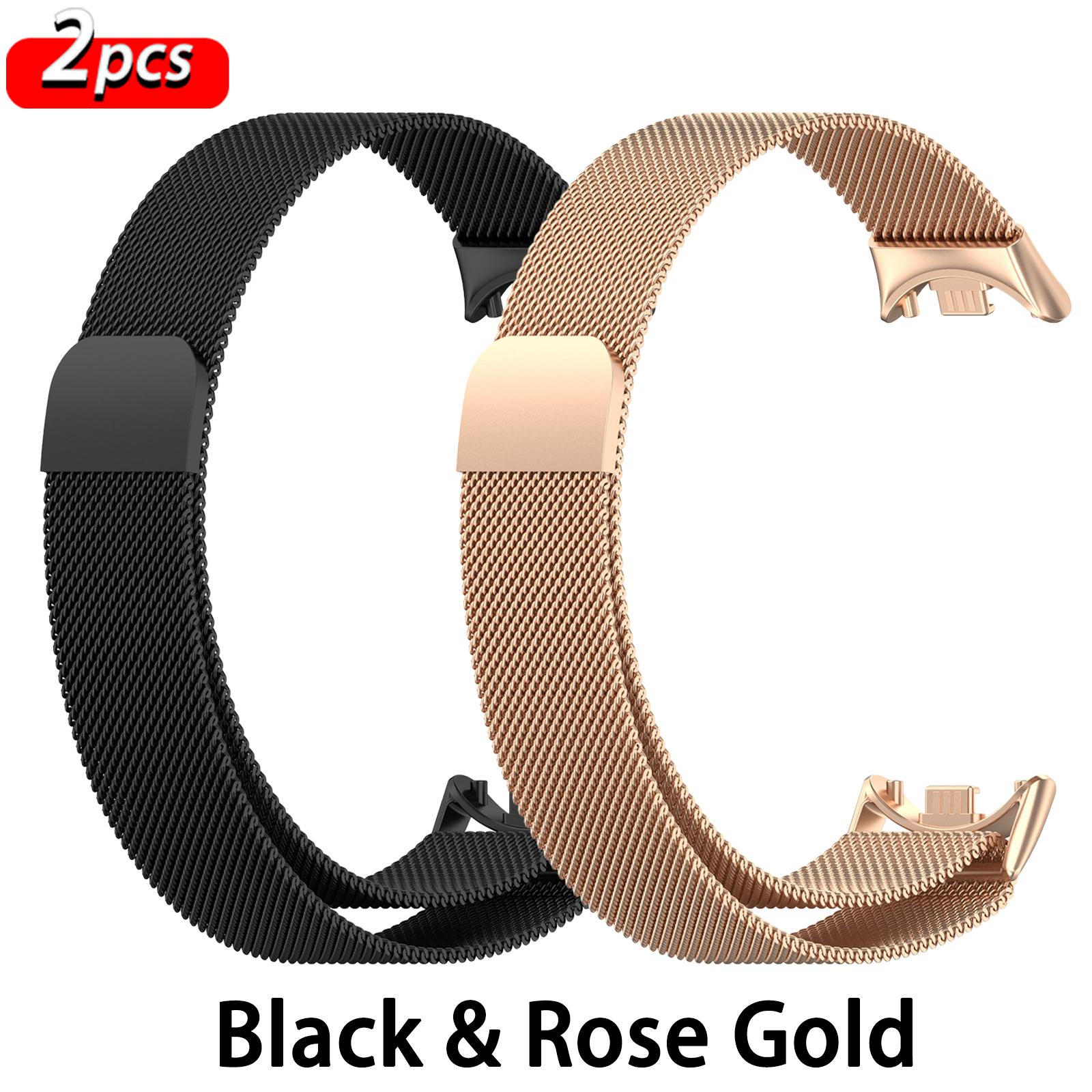 

2 шт. Нержавіюча сталь для Xiaomi mi band 10 Ремінець miband8 miband 9 Correa Браслет Xiaomi Smart Band 8 Міланська петля Аксесуари For Miband 9