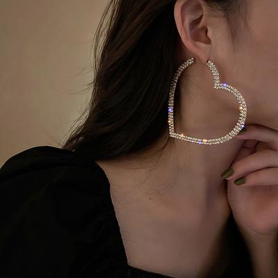Big Heart  Hoop Earrings For Women Geometric S Earrings