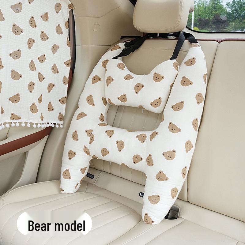 Cartoon Cotton Baby Seat Belt Shoulder Pad & Neck Support Pillow