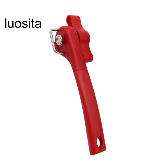 

Открывалка для консервных банок, ручной открывалка с боковым открыванием, эргономичная ручка, открывалка для крышек из нержавеющей стали для домашнего кухонного бара красный