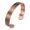 European and American Retro Water Ripple Magnetic Antique Red Copper Popular Opening Adjustable Magnet Energy Bracelet