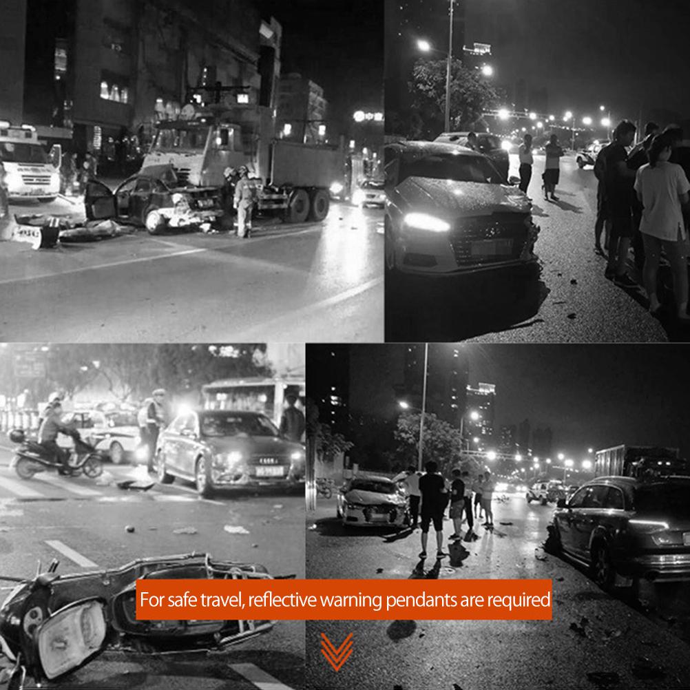 12Pcs Ghost Reflective Bag Pendant Tags Safety Gear for Outdoor Sports Night Running Cycling