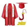 Kindergarten Graduation Cap With Tassel & Printed Gown. Perfect For Memorable Pos And Ceremonies