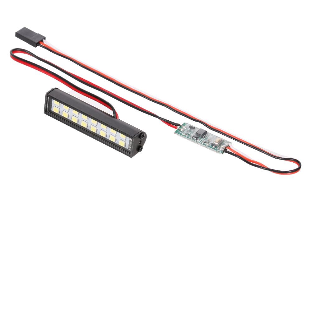 RC LED-Lichtleiste 55 mm/2,2 Zoll Metalldachlampe Licht 16 LEDs Lichtscheinwerfer für 1/10 Traxxas TRX-4
