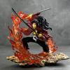 Kimetsu No Yaiba Fierce Battle with Black Death Mou Battle Tsukuni Enichi Luminous Version GK Statue Model Ornament Figure Wholesale
