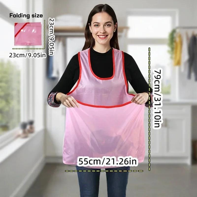 Cold and Moisture Resistant Household Balcony Portable Women's Clothes Hanging and Drying Apron