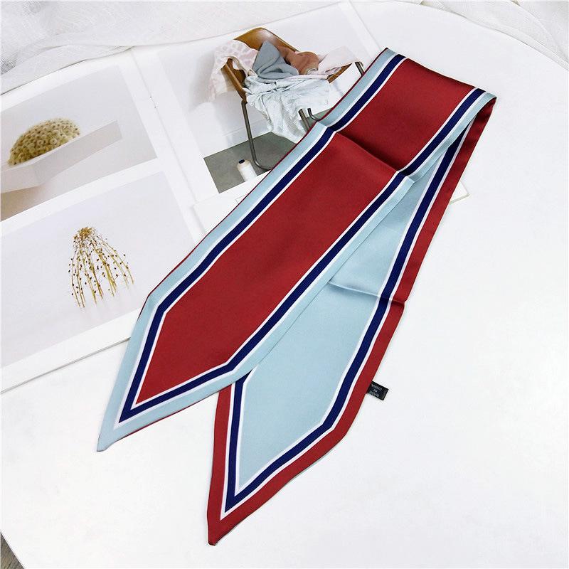 Doppelseitiger Spitzschal für Damen im Frühling und Herbst, dünnes und langes Band, Handgelenk-Taschengurt, vielseitiger dekorativer kleiner Schal