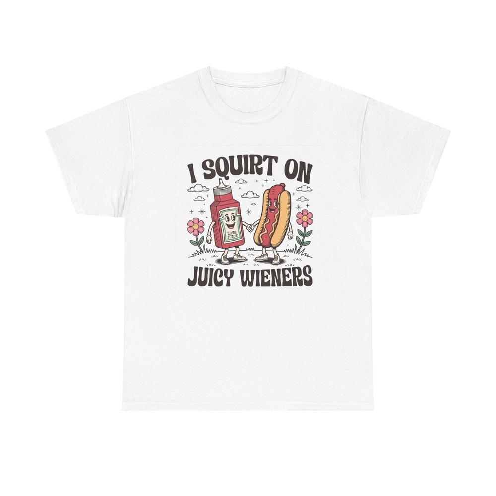 Я Плю на Хот-доги Графическая Футболка Смешные Хот-доги Кетчуп Унисекс Плотный Хлопок S