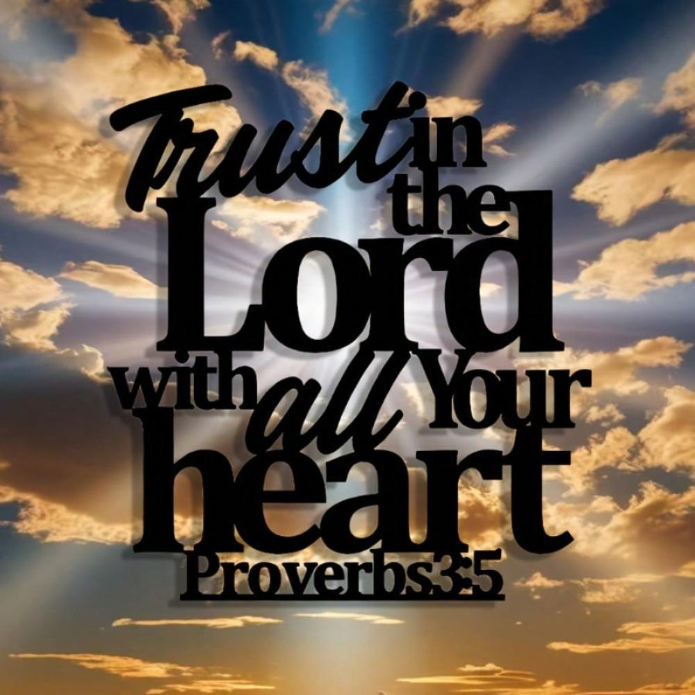 Christian Scripture Metal Wall Art Signage, Handcrafted Steel Bible Plaque for Home, Cafe and Bar Decor