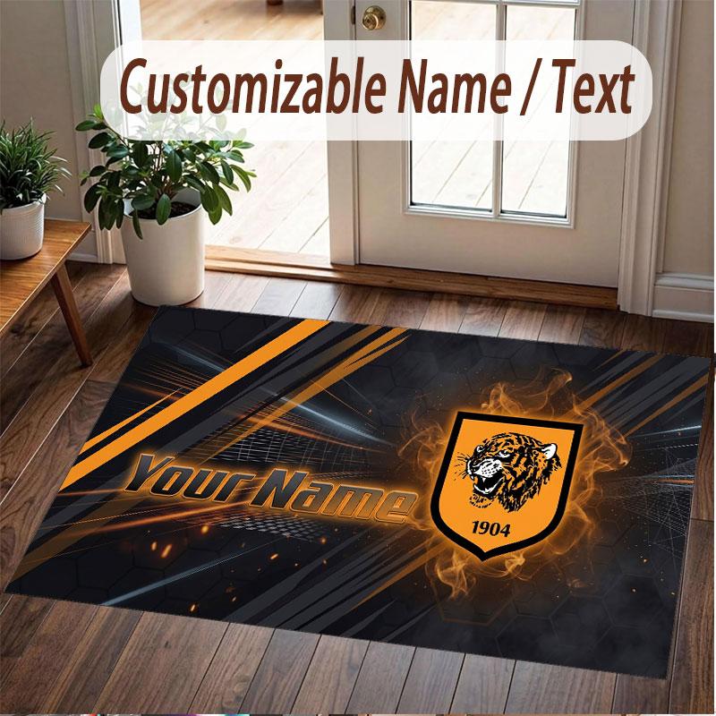 Custom Rug Hull FC Pattern Print Name Text Soft Non‑Slip Floor Carpet for Home Indoor Decoration