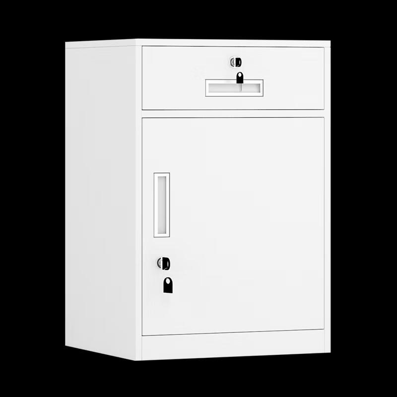 Laicai Office File Storage Cabinet - 1 Drawer, 1 Door, Fingerprint Lock