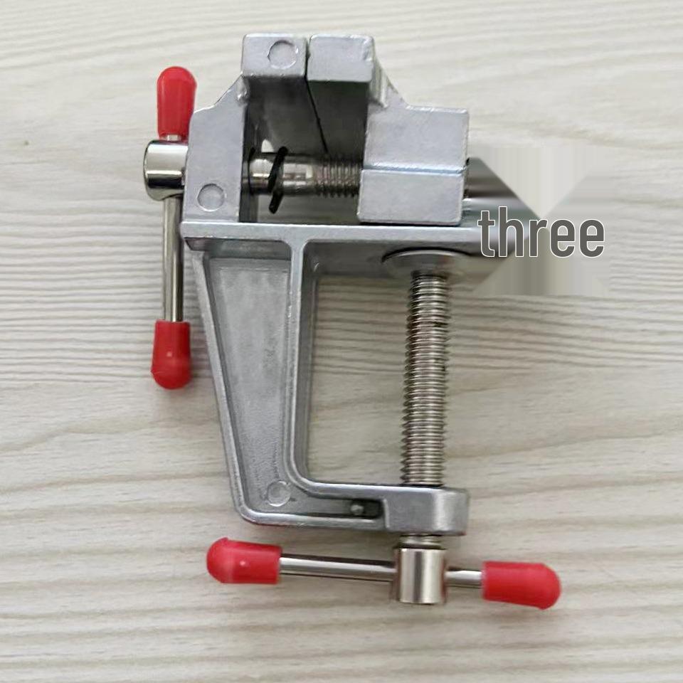 35mm Mini Aluminum Alloy Table Vise for Woodworking - Flat Jaw, Small Bench Vise Hardware Tool
