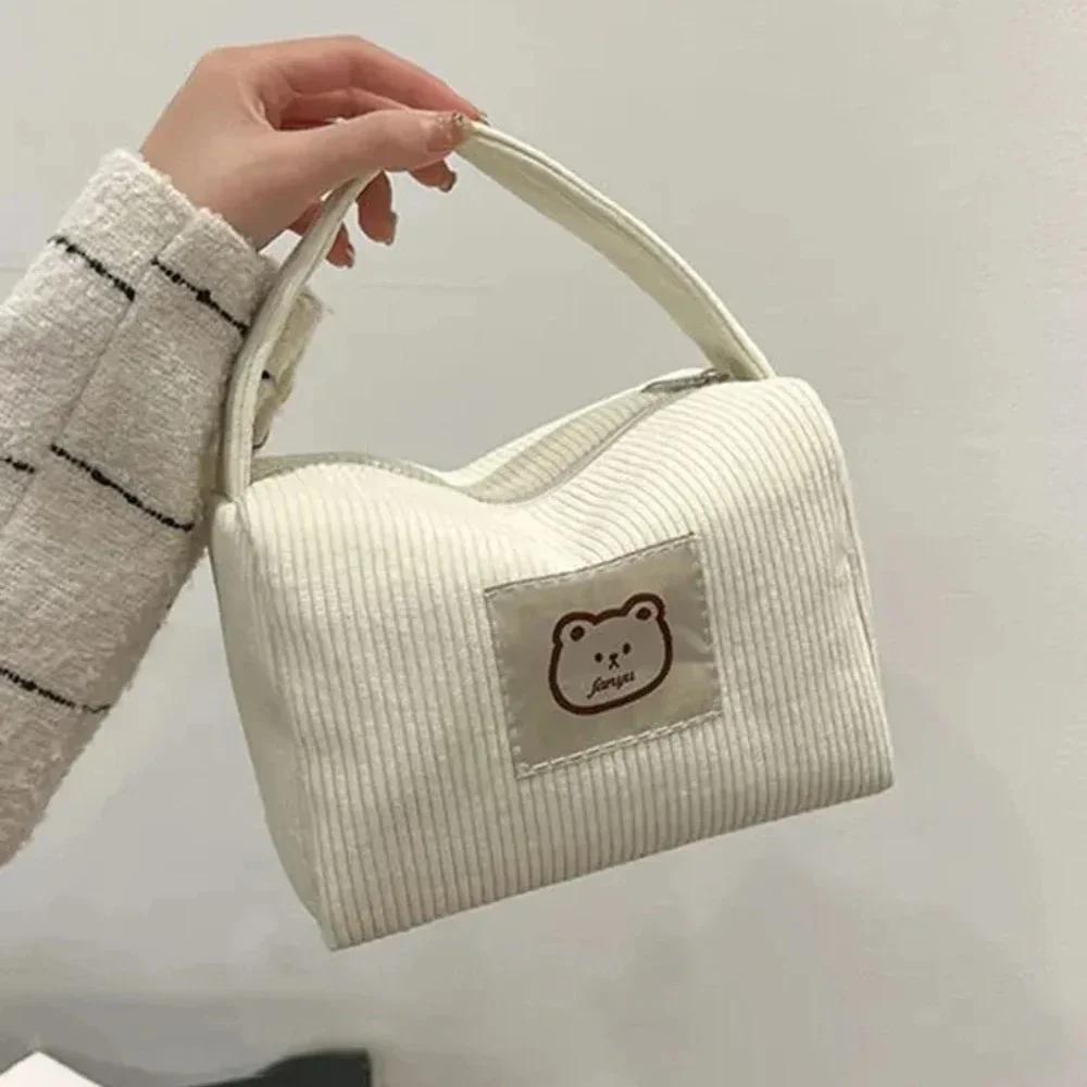 Cosmetic Bags for Women Plush Cute Handbag Summer Fashi Soft Comfortable Large Capacity Trendy Handbag for Women With Handle