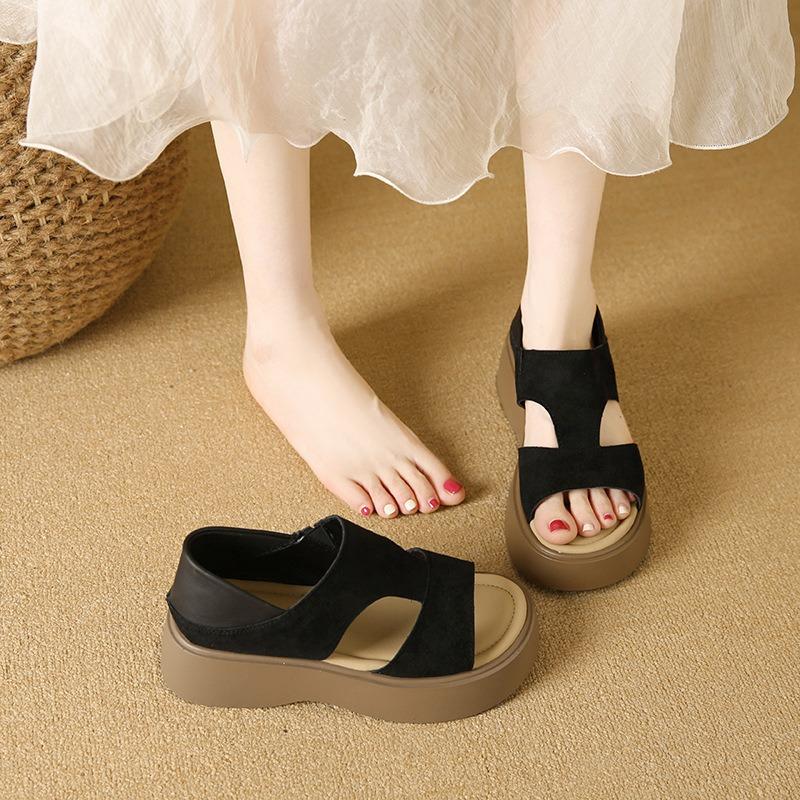 Platform Sandals Women's New Summer Two Wear Great Look Beautiful Not Tired Feet with Skirt Shoes