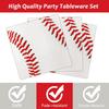 96 Stück Baseball Party Produkte Set Pappteller Serviette Baseball Festival DIY Dekoration Partyartikel für Weihnachten Halloween