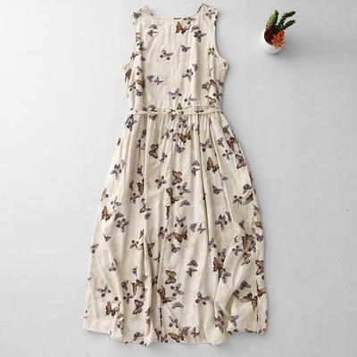 2025 Summer New New Chinese Style Zen Sleeveless Vest Skirt Women's Dress Small Design Skirt