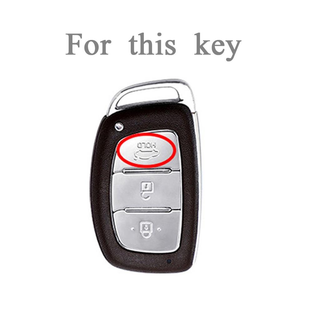 3 Buttons TPU Car Smart Key Case Cover For Hyundai Creta Ix35 Ix45 I10 I30 I40 Tucson Santa Fe Rena Sonata Elantra Shell Fob