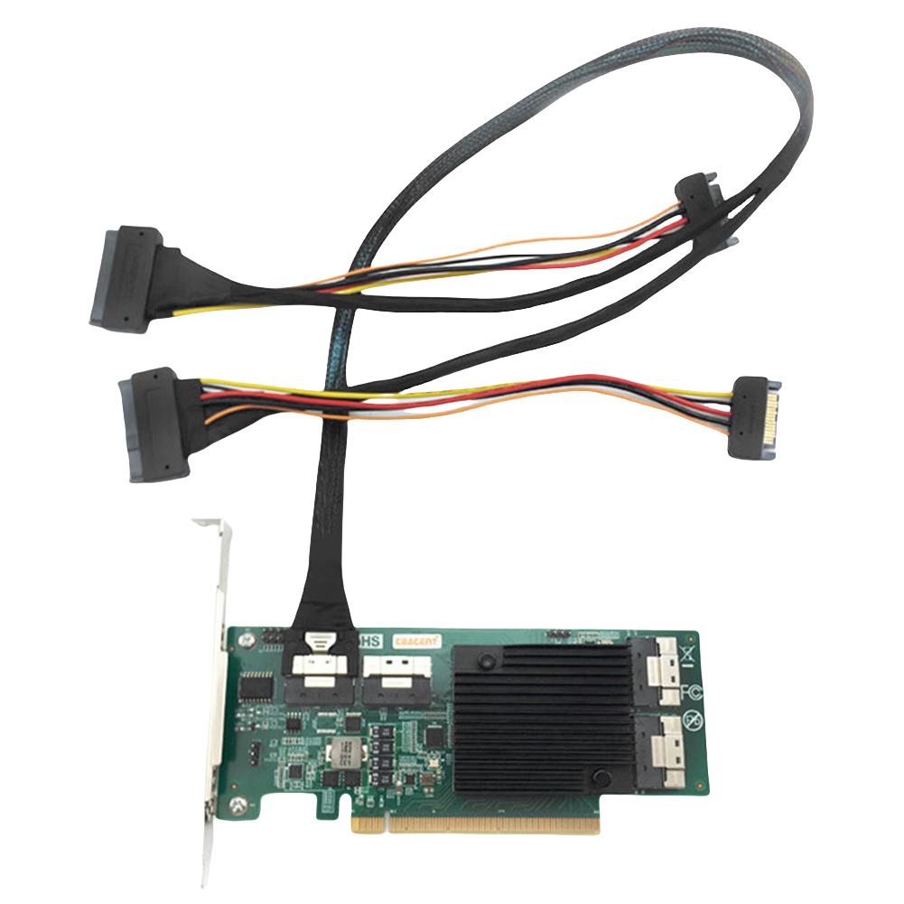 SlimSAS 8X To 2*U.2 NVMe Adapter SlimSAS Data Line SFF8654(8i) To 2*SFF-8639 NVME(U.2) Patch Cord