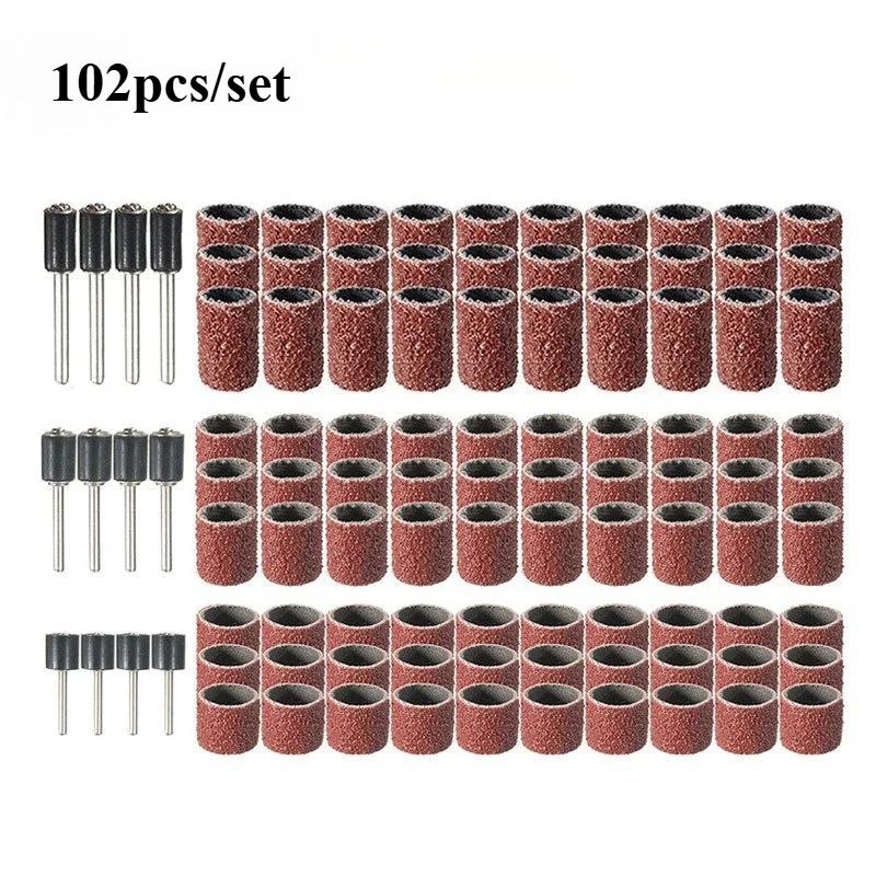 

Sanding Drum Set Grit 1/4 3/8 1/2 Inch Dremel With Sanding Mandrels Sanding Bands For Dremel Rotary Tools Abrasive Tools